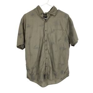 Decree Tie Dye Short Sleeve Button Down Shirt Men's Size Large